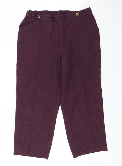 Womens UK Size 12 Marks and Spencer Regular Fit  Purple Trousers