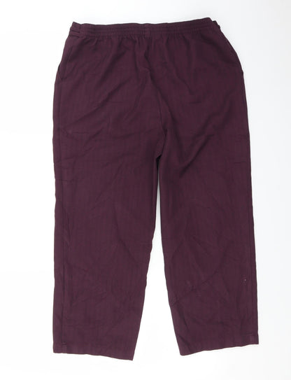 Womens UK Size 12 Marks and Spencer Regular Fit  Purple Trousers
