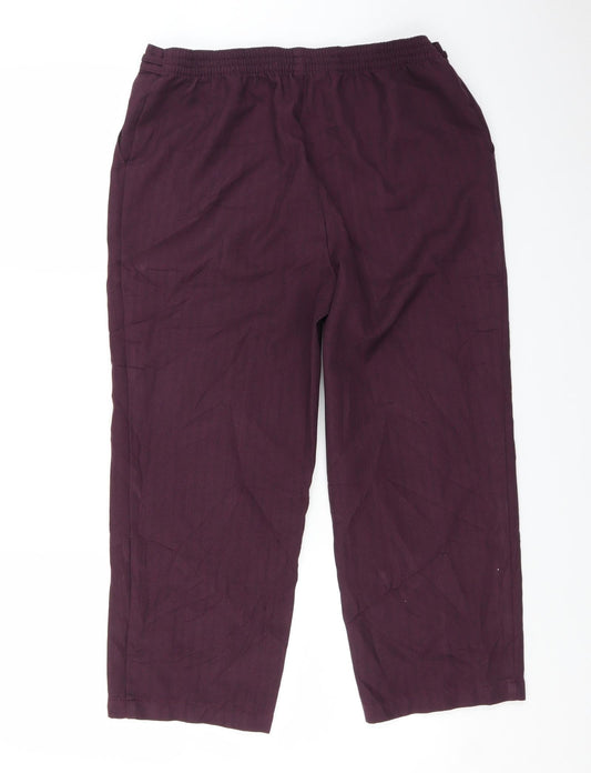 Womens UK Size 12 Marks and Spencer Regular Fit  Purple Trousers