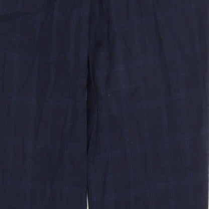 H&M Mens Blue Plaid  Rain Trousers Trousers Size 33 in L28 in