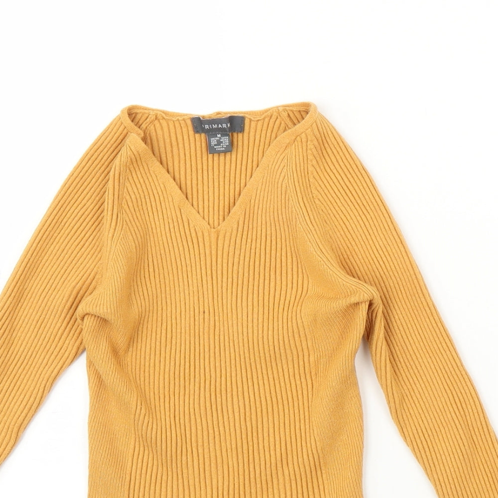 Primark Womens Yellow   Pullover Jumper Size M