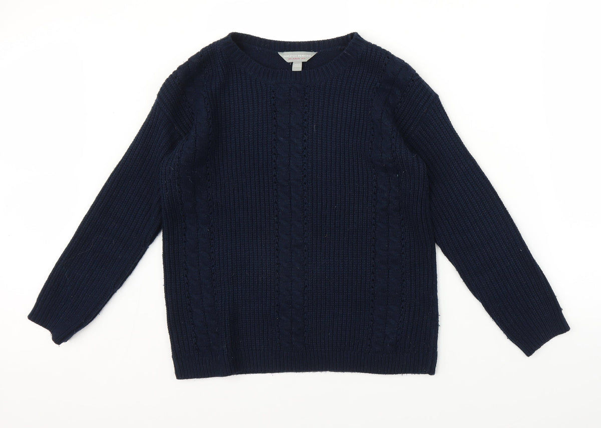Dorothy Perkins Womens Blue  Knit Pullover Jumper Size 10