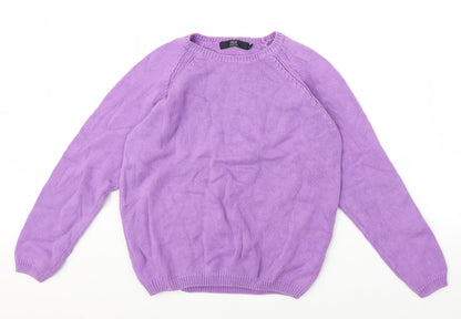 ISLE Womens Purple  Knit Pullover Jumper Size M