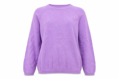 ISLE Womens Purple  Knit Pullover Jumper Size M