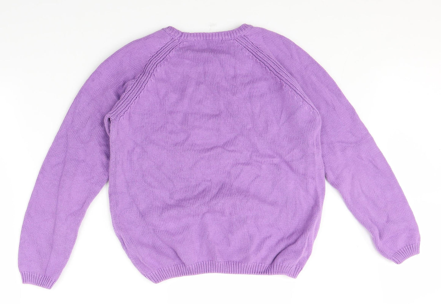 ISLE Womens Purple  Knit Pullover Jumper Size M
