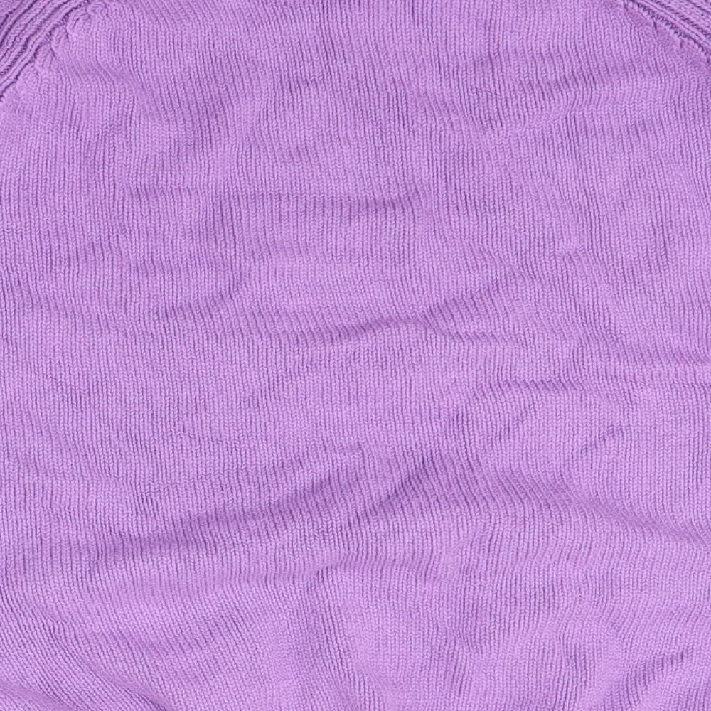 ISLE Womens Purple  Knit Pullover Jumper Size M