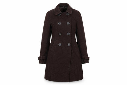 Version Sud Womens Brown   Overcoat Coat Size S