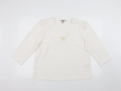 H&M Womens White   Pullover Jumper Size M