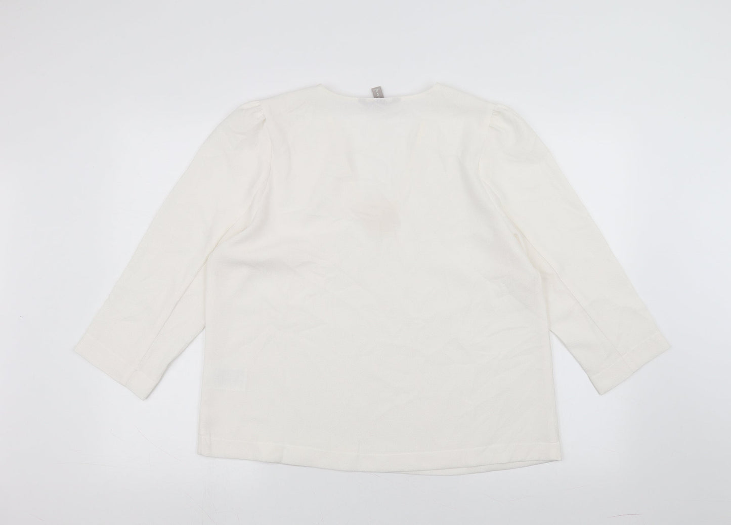 H&M Womens White   Pullover Jumper Size M
