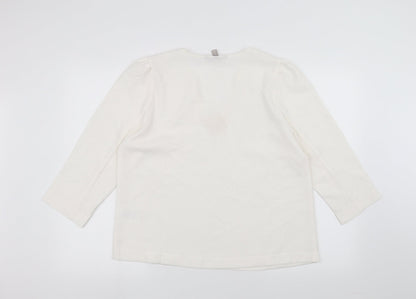 H&M Womens White   Pullover Jumper Size M