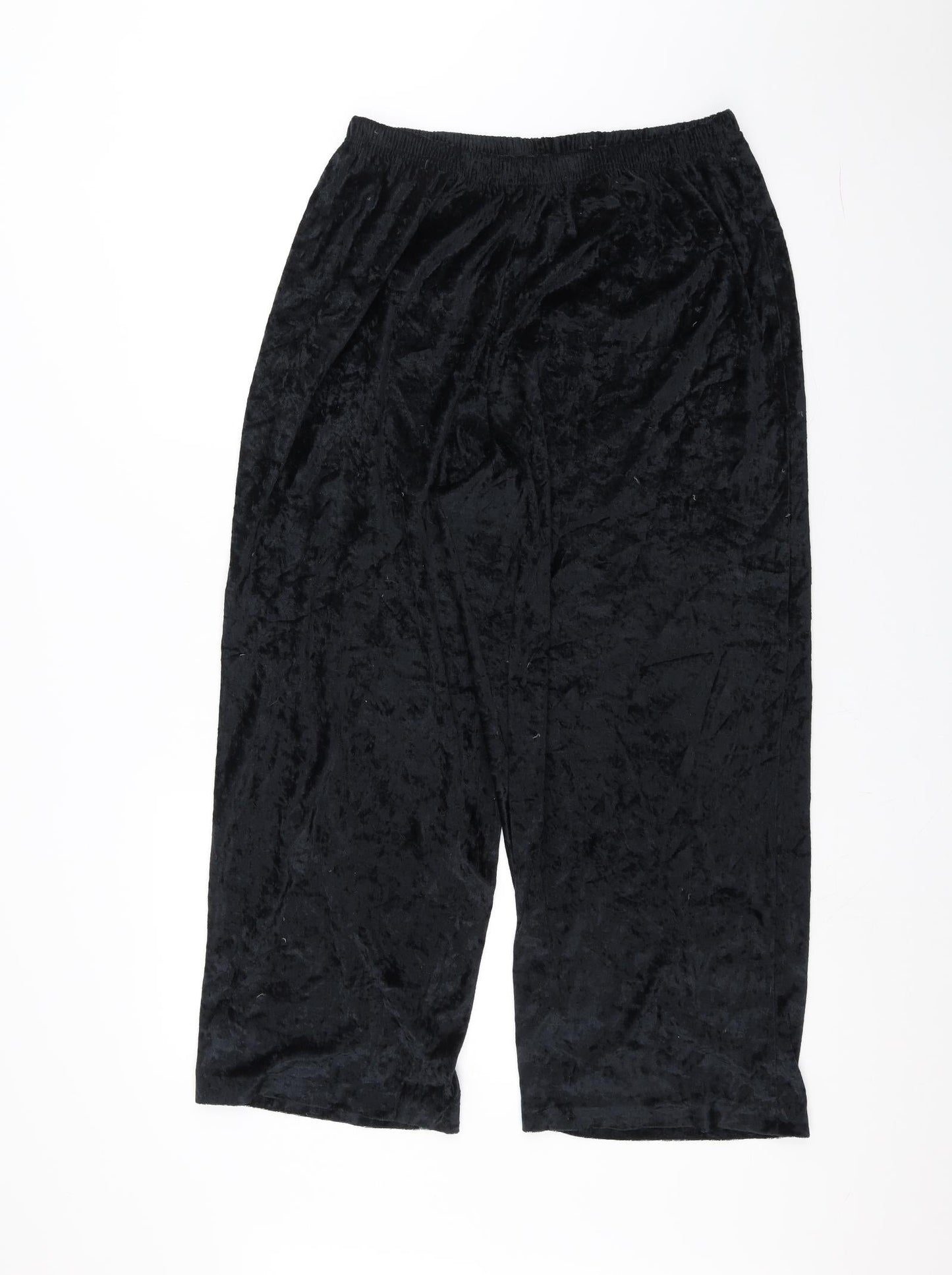 Womens UK Size 20 Preworn Regular Fit  Black Trousers