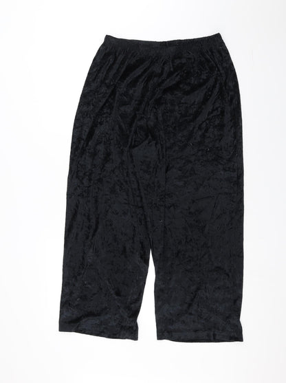 Womens UK Size 20 Preworn Regular Fit  Black Trousers