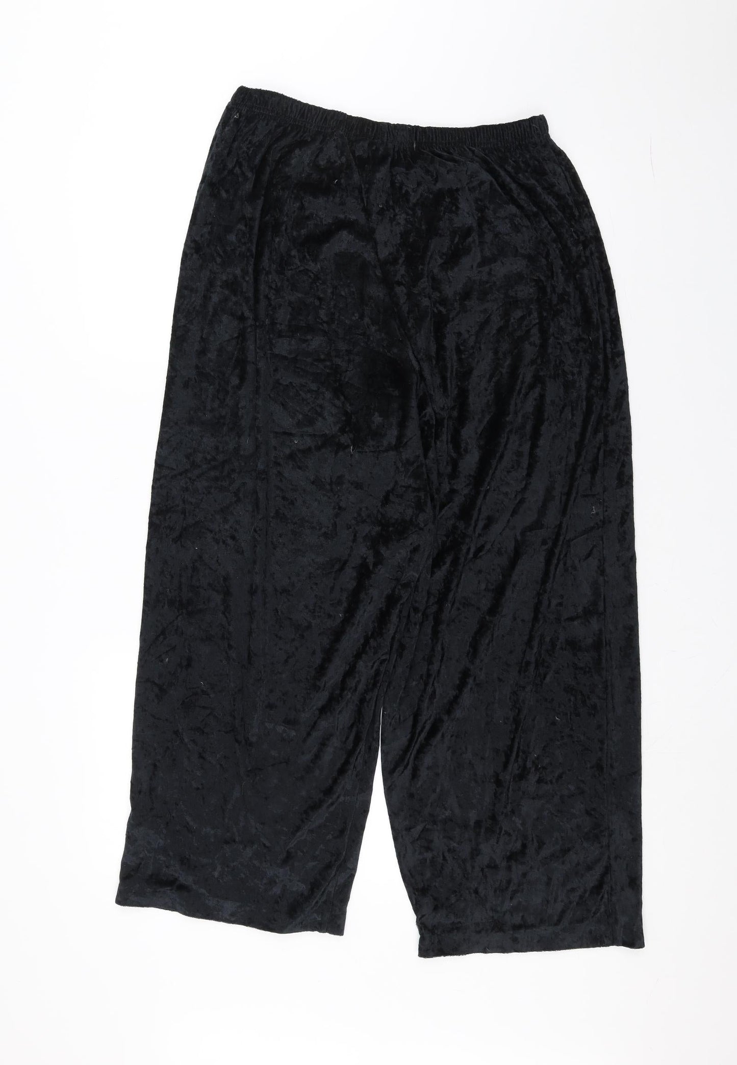 Womens UK Size 20 Preworn Regular Fit  Black Trousers
