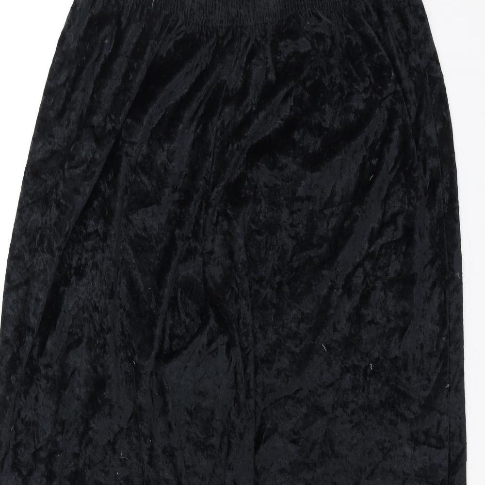 Womens UK Size 20 Preworn Regular Fit  Black Trousers
