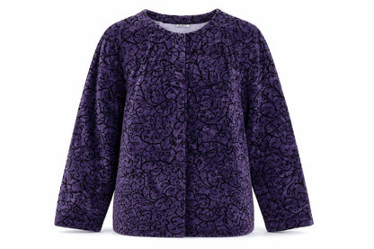 Fragile Womens Purple   Jacket Coatigan Size M
