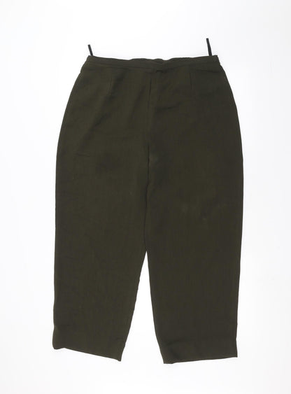 Womens UK Size 16 Marks and Spencer Regular Fit  Green Trousers