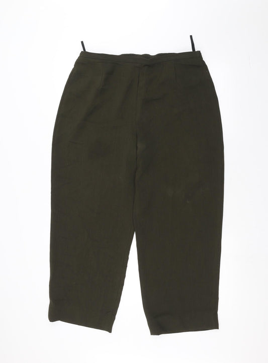 Womens UK Size 16 Marks and Spencer Regular Fit  Green Trousers