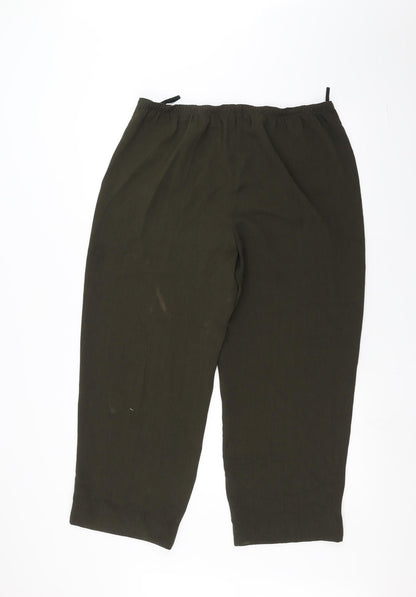 Womens UK Size 16 Marks and Spencer Regular Fit  Green Trousers