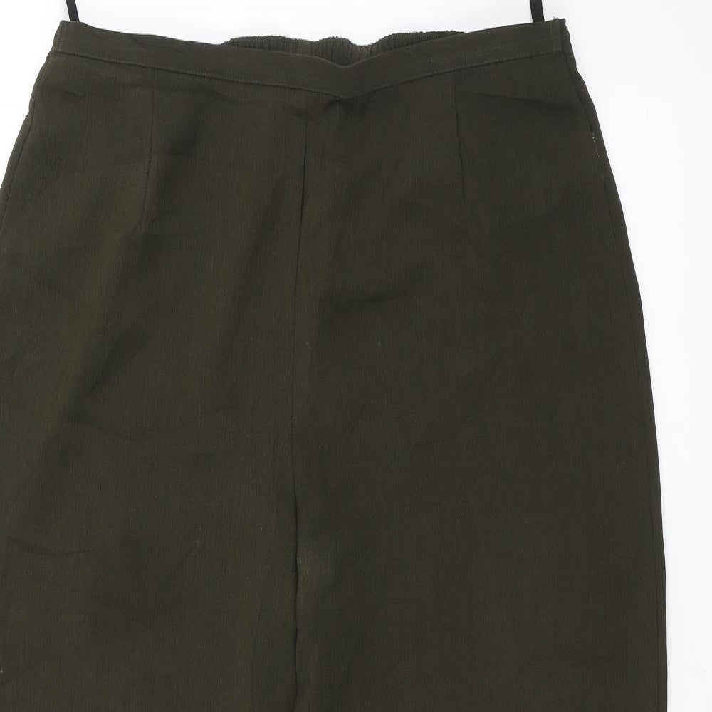 Womens UK Size 16 Marks and Spencer Regular Fit  Green Trousers