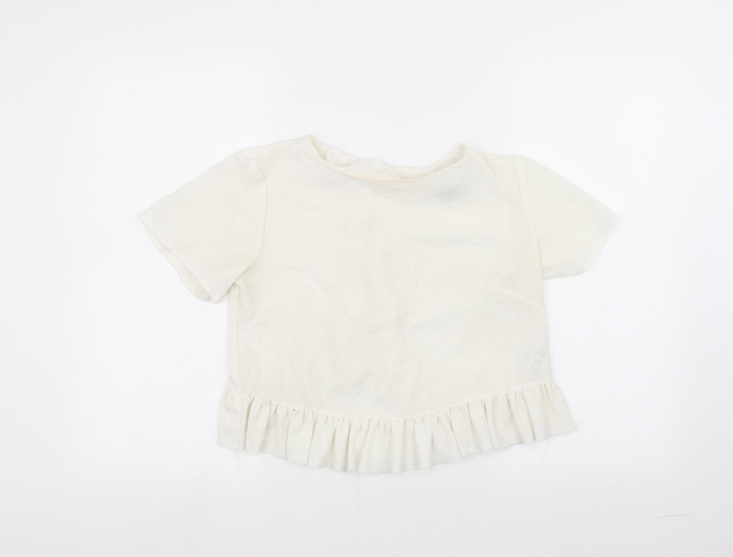 Womens UK Size 10 ASOS White Basic T-Shirt