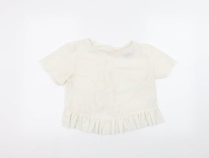 Womens UK Size 10 ASOS White Basic T-Shirt
