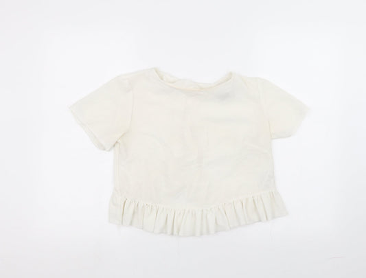 Womens UK Size 10 ASOS White Basic T-Shirt