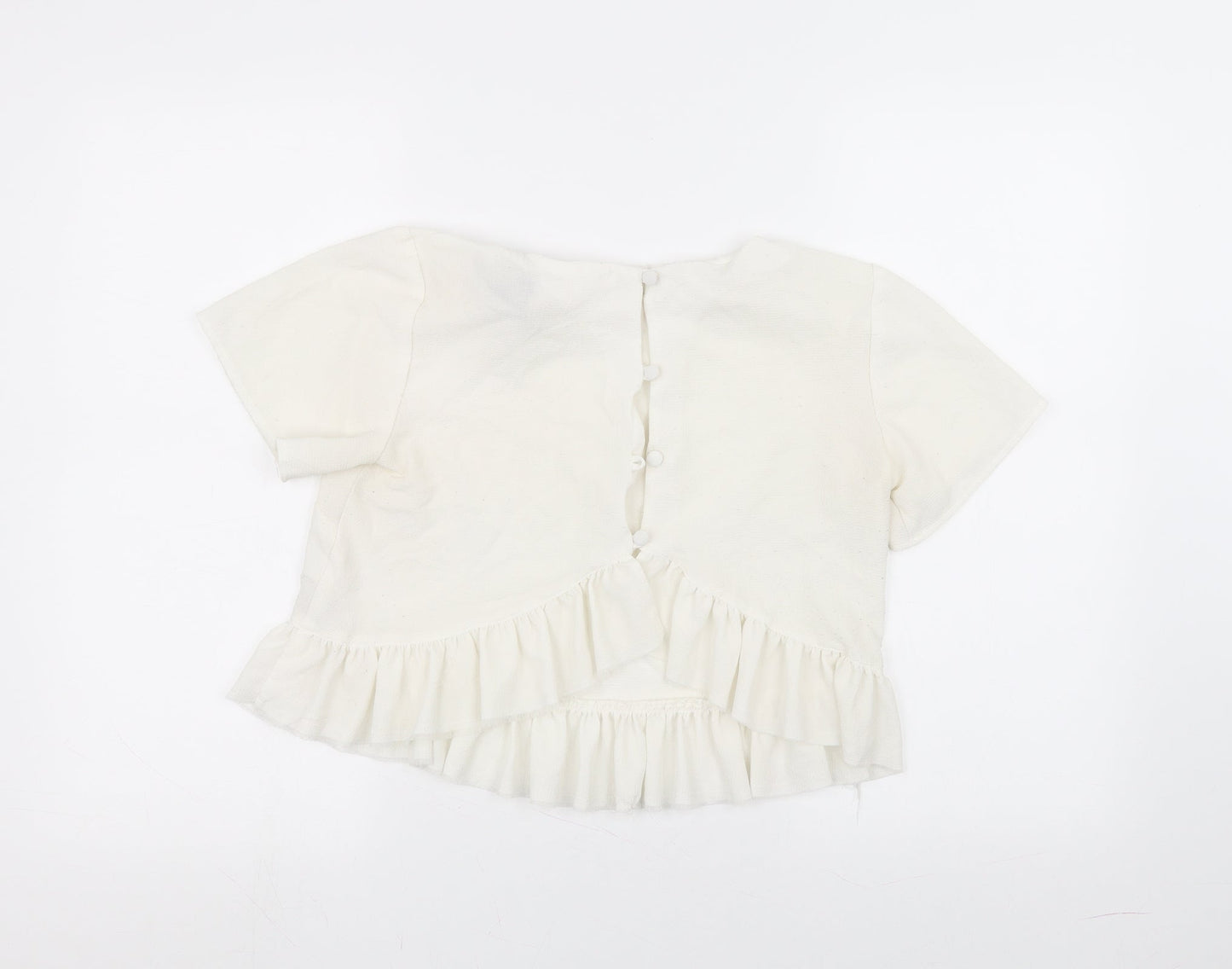Womens UK Size 10 ASOS White Basic T-Shirt