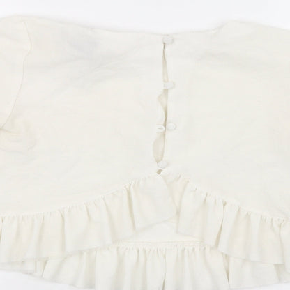 Womens UK Size 10 ASOS White Basic T-Shirt