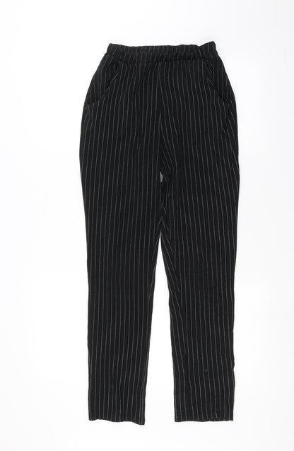 Womens UK Size 10 PRETTYLITTLETHING Regular Fit  Black Trousers