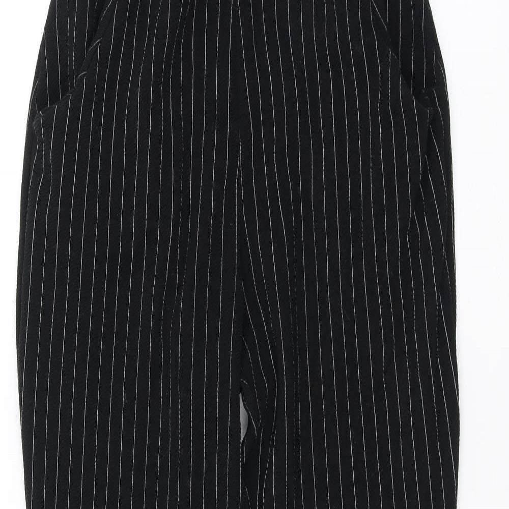 Womens UK Size 10 PRETTYLITTLETHING Regular Fit  Black Trousers