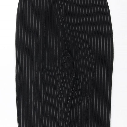 Womens UK Size 10 PRETTYLITTLETHING Regular Fit  Black Trousers