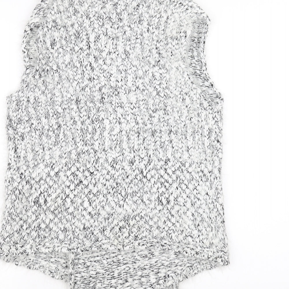 M&Co Girls White  Knit Jacket Coatigan Size 11-12 Years