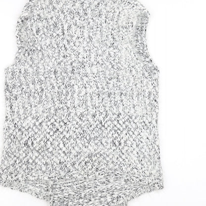 M&Co Girls White  Knit Jacket Coatigan Size 11-12 Years