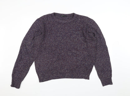 Cedar Wood State Mens Purple  Knit Pullover Jumper Size L