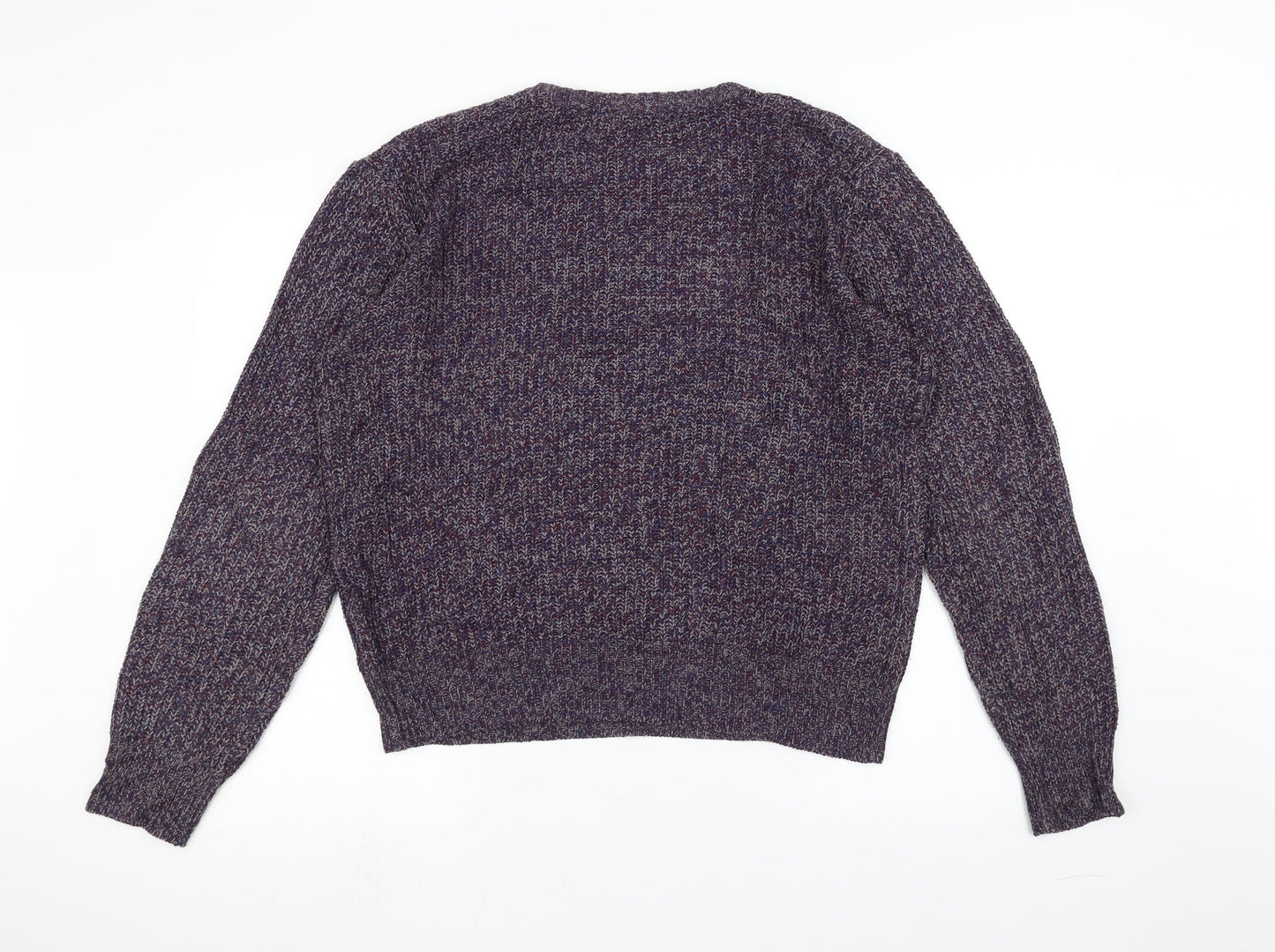 Cedar Wood State Mens Purple  Knit Pullover Jumper Size L