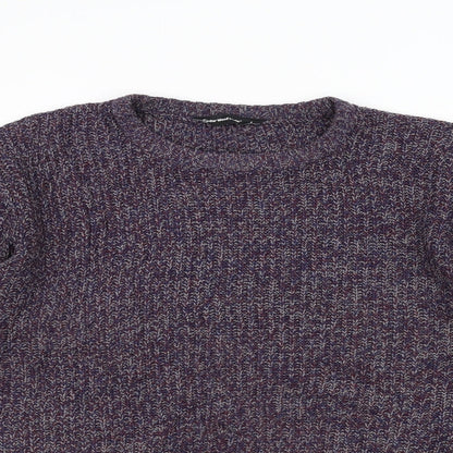 Cedar Wood State Mens Purple  Knit Pullover Jumper Size L