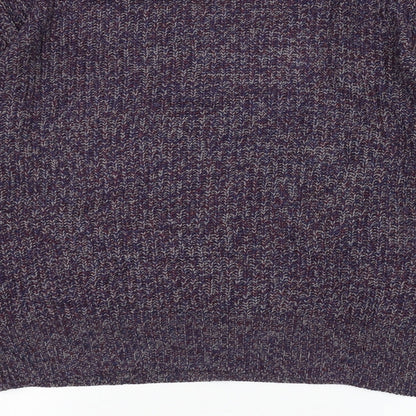 Cedar Wood State Mens Purple  Knit Pullover Jumper Size L