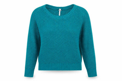 Note Womens Green  Knit Pullover Jumper Size 12