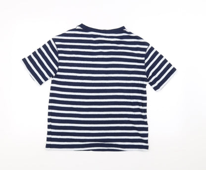 Womens UK Size 8 Marks and Spencer Blue Basic T-Shirt