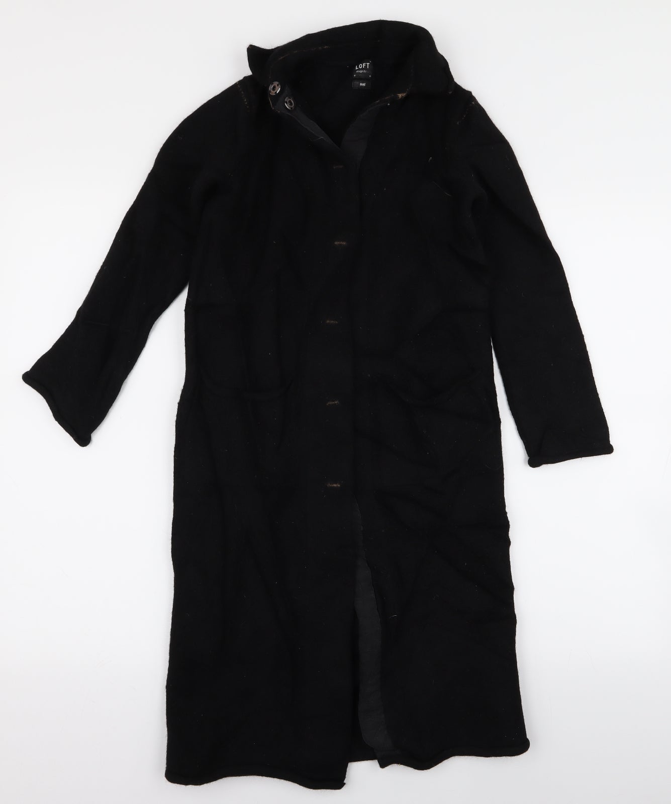 LOFT Womens Black   Overcoat Jacket Size S