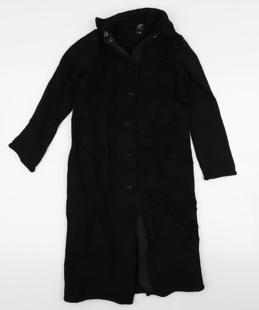 LOFT Womens Black   Overcoat Jacket Size S