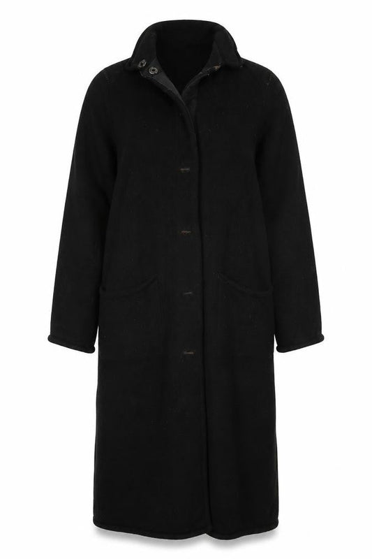 Womens UK Size S LOFT Black Overcoat