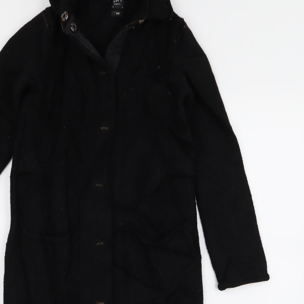LOFT Womens Black   Overcoat Jacket Size S