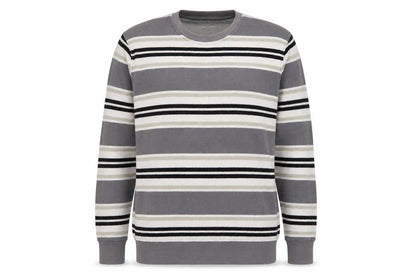 Hutson Harbour Womens Grey Striped  Pullover Jumper Size L