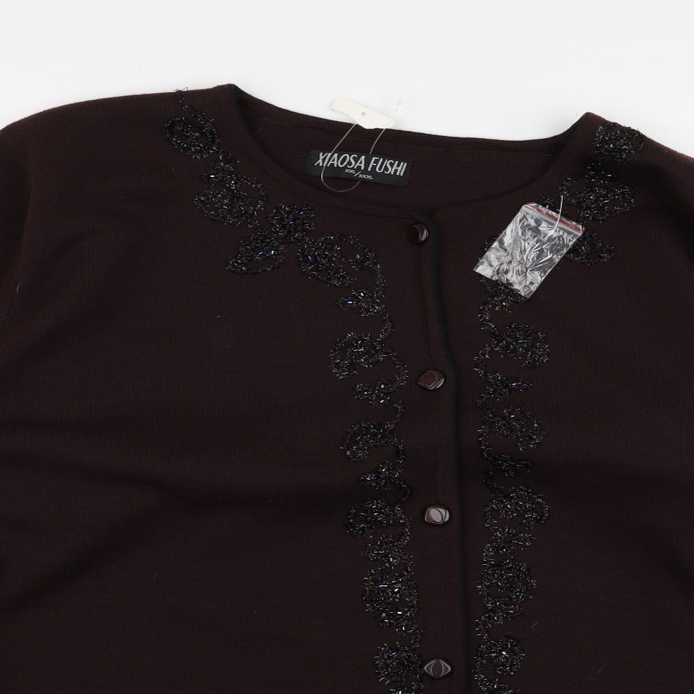 Xiaosa Fushi Womens Brown   Jacket  Size 3XL