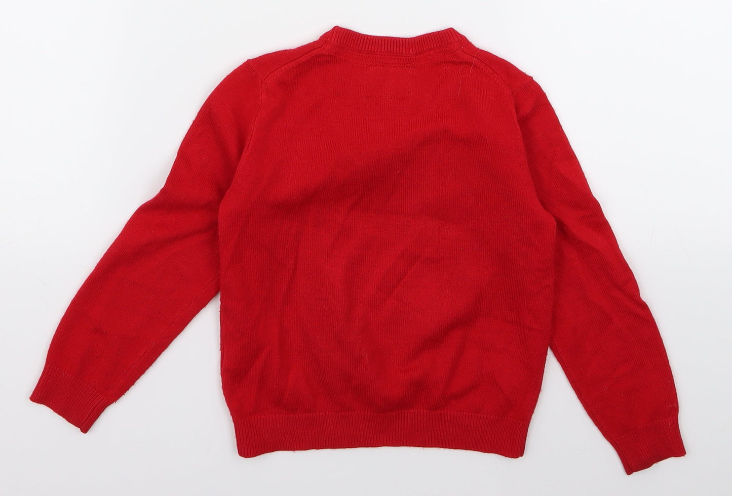 Little Dickins and Jones Boys Red  Rayon Pullover Jumper Size 3 Years  - CHRISMTAS
