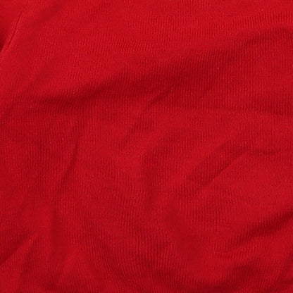 Little Dickins and Jones Boys Red  Rayon Pullover Jumper Size 3 Years  - CHRISMTAS