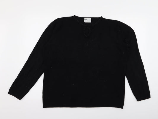 Sara Womens Black   Pullover Jumper Size 18