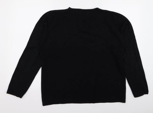 Sara Womens Black   Pullover Jumper Size 18