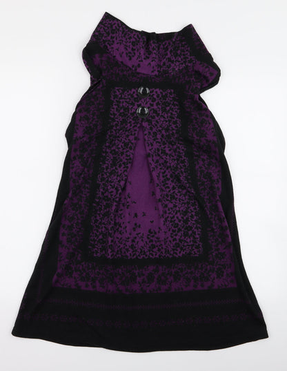 mandi Womens Purple Floral  A-Line  Size 10